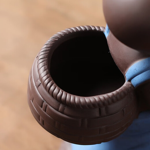 Yuxuan's new Internet celebrity purple clay tea pet attracts wealth, urine boy tea tray accessories, exquisite ornaments, can raise water-squirting little monk tea boy to pee, new product urine boy vibration-Lanyi