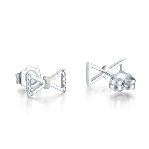 Liuguifu Jewelry Bow Earrings PT950 Platinum Earrings Earrings Earrings Women's E-commerce Special Birthday Gift 1.65g