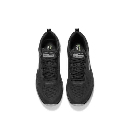 Skechers men's shoes sneakers mesh breathable casual shoes outdoor light cushioning shoes black/charcoal grey-698 41