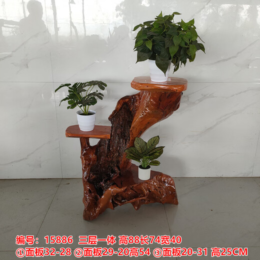 Pangdonglai Calidad [Venta directa oficial] Raíz de madera sólida Estante tallado Ornamento de raíz de árbol natural