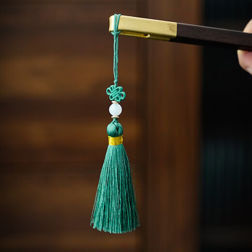 Ebony copper wood tea clip, solid wood rosewood tea cup clip, tea making tools, tweezers, kung fu tea set, Zen tea ceremony accessories, tassel-ebony copper wood tea clip