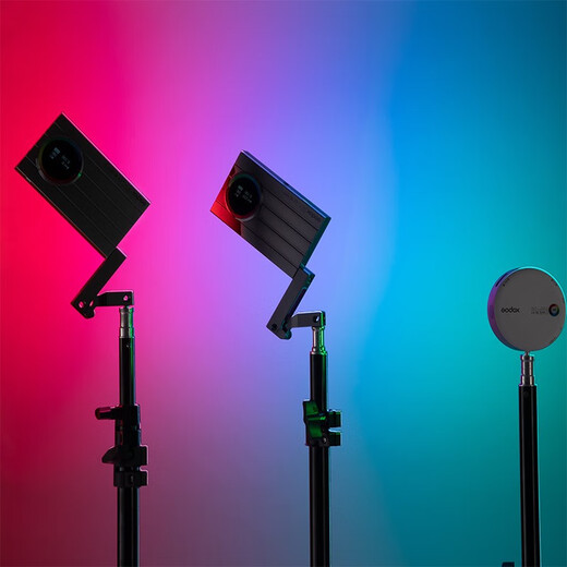 Godox (Godox) R1 pocket portable LED fill light round RGB special effect creative mobile phone outdoor shooting SLR camera always light built-in lithium battery 2.4G Shenniu R1 silver (official standard) official standard