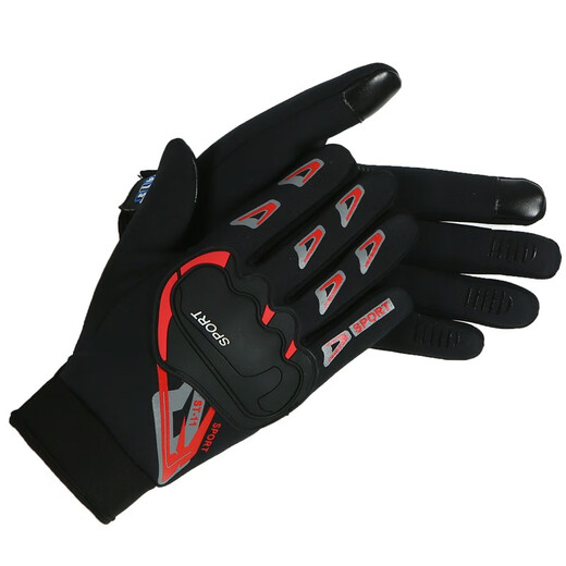 Muxiwell Cycling Gloves Men's Autumn and Winter Warm Touch Screen Waterproof Anti-Slip Breathable Outdoor Sports Running Driving Mountain Motorcycle Anti-Fall Mountaineering Training Full Finger Gloves Black