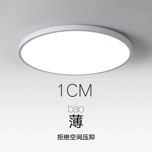 Shixia plafonnier LED ultra-mince extrêmement mince rond super lumineux salon salle à manger chambre salle de bain couloir allée balcon petite lumière lumière blanche diamètre 12 cm-9 W lampe à disque