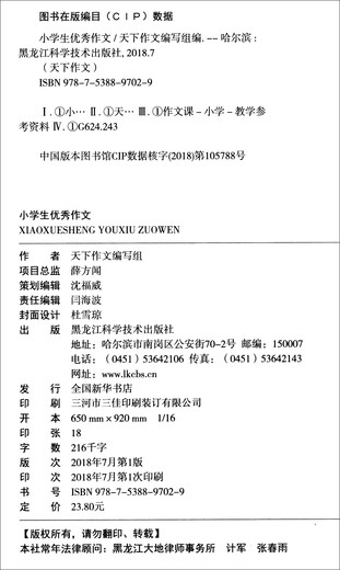 [Kyokuang Sufa morgen] Ausgezeichnete Komposition für Grundschüler 9787538 ** 7029