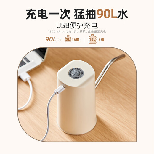 Bear Electric Bottled Water Pump Electric Water Pump Automatic Drinking Water Bottle Filler Pressure Water Dispenser Water Pump 316L Stainless Steel Water Nozzle Upgraded Strong Antibacterial YSJ-F05H3