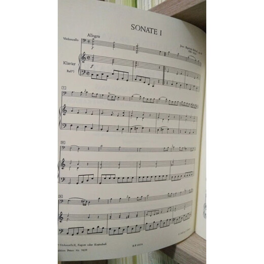 布雷瓦尔 三首简易奏鸣曲Op40 No1至3 大提琴和钢琴 彼得斯原版乐谱书 Breval 3 Easy Sonatas Cello and Basso Continuo EP9859