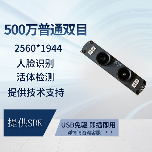 Binocular camera module face recognition module USB camera infrared night vision live detection ranging camera 500W ordinary binocular camera