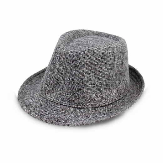 Nozhi süßer kleiner Kremphut mittleren Alters und älterer Männer Jazz Hut Britischer Stil Gentleman's Hut Solid Color Bühne Performance Hut Nm676 Brauner Durchschnittsdockumfang 58 cm
