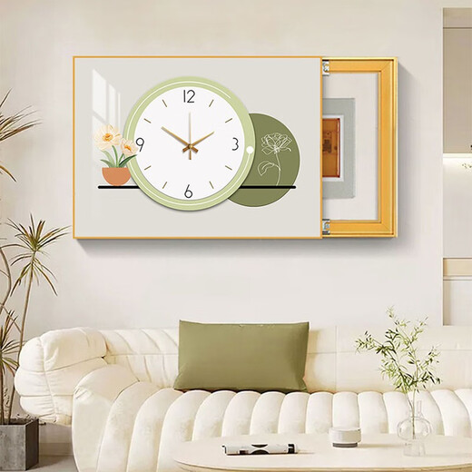
CLCEY feel painting, small fresh meter box decoration painting, simple modern distribution box painting with clocks, new style switch box weak current box K12101 70*50cm (blocking 60*40) hydraulic black frame