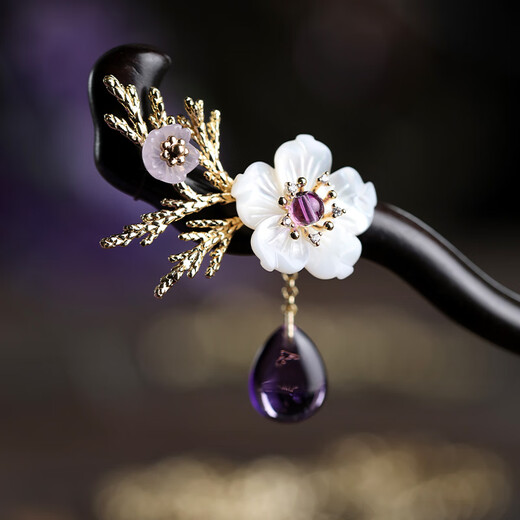 Phoenix Nirvana hairpin, ancient style ebony hairpin, new Chinese style headwear, high-end hair accessories, step-shaking hairpin, practical birthday gift for women