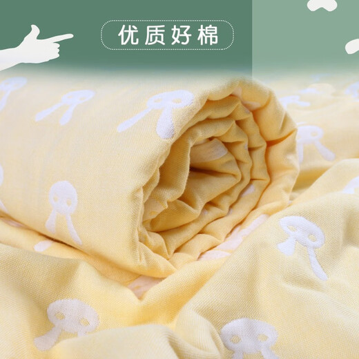 Yoshida Hisamori pure cotton gauze baby bath towel super soft absorbent newborn blanket newborn baby bath bag quilt children's towel quilt six layers fresh style pineapple 110*110 cm