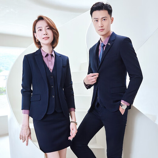 Lido Yichen Professional suit Spring and Autumn Men's Outer Suit Workwear 698 Dark Gray Men's Suit S