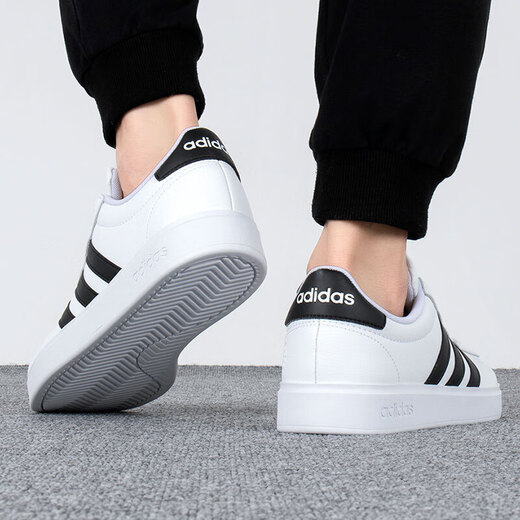 阿迪达斯 （adidas）新款板鞋男鞋2025夏季时尚轻便舒适低帮缓震透气运动鞋休闲 GW9195白色 40