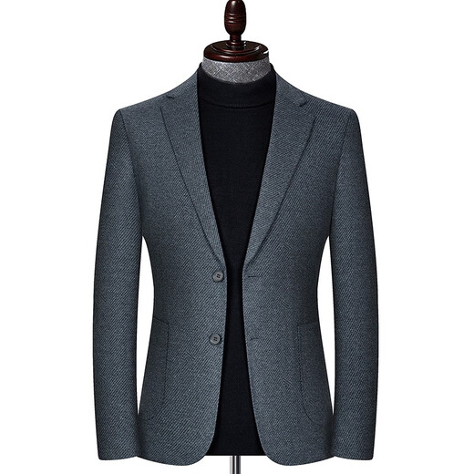 Pierre Cardin high-end wool suit men's jacket autumn and winter new men's business casual small suit men's non-iron single suit men's 2862 style - dark gray 50 175 yards - suitable for weight 125-140 Jin Jin equals 0.5 kg