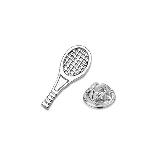 
Krafting Silver Tennis Racket Hollow Brooch High-end Collar Pin Class Class Class Class Class Men's Metal Bamboo Brooch Buckle XZ-F826 Silver Tennis Racket