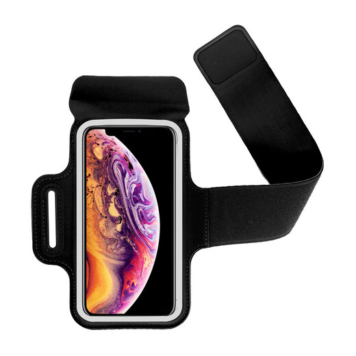 Bo Naling running mobile phone carrying artifact can touch screen outdoor sports armband for men and women fitness universal sports wrist bag anti-sweat running arm bag gray