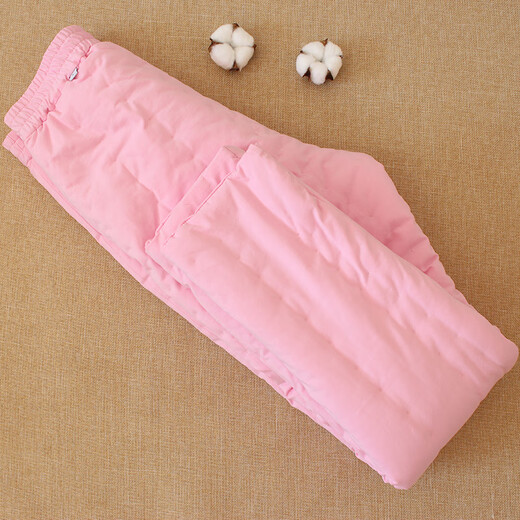 Cotton chant pure cotton handmade women's cotton pants thickened adult high-waisted trousers winter home warm solid color inner cotton clothes black L size recommended 100-115 Jin Jin equals 0.5 kg