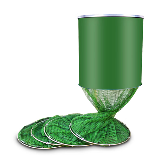 DiaoLongWang Fish Protector Stainless Steel Ring Fish Protector Universal Rubberized Black Pit Fishing Protector Platform Fishing Net Pocket Supplies 25cm 0m Green Fish Protector Diameter Length 1.5 Meters