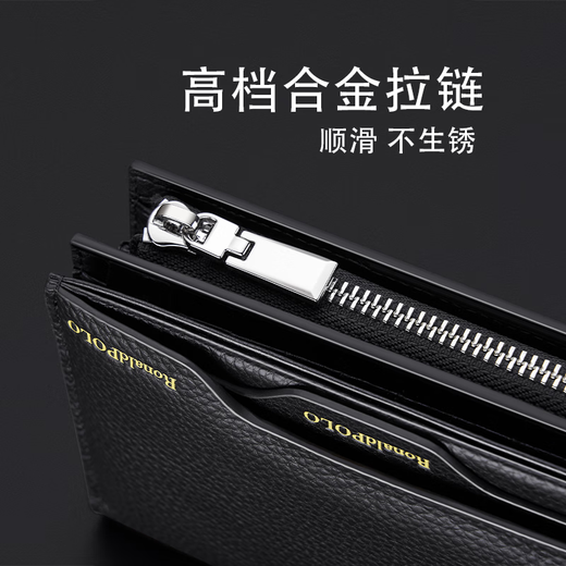 
Plaston Paul Wallet Genuine Leather Men's Long Top Layer Cowhide Large Capacity Multi-Card Bank Card Wallet Multi-Function Driver's License Cover Black Lychee Pattern