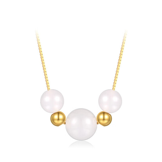 CHINA GOLD K gold pendant 18K gold Hetian jade pendant jasper necklace women's birthday gift for wife and girlfriend Hetian white jade pendant about 2.3g