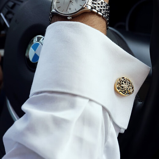 THANKSGALLERY Overseas original tiger cufflinks men's French shirt light luxury cuffs and cuffs custom gifts advanced light luxury customization gold