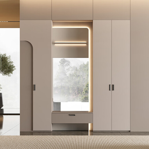 KUKA Whole House Customized Wardrobe Bedroom Storage Modern Simple Light Luxurious Cloakroom Overall Storage Wardrobe Tips for Customization Intention Gold