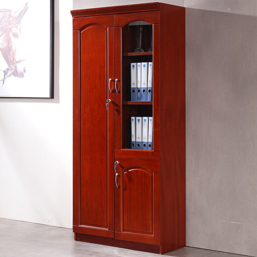 ZHONGWEI Bookcase Hanging Wardrobe Bookcase Boss Desk File Cabinet Office Information Cabinet File Cabinet Storage Cabinet Two Doors 0.9 Meters