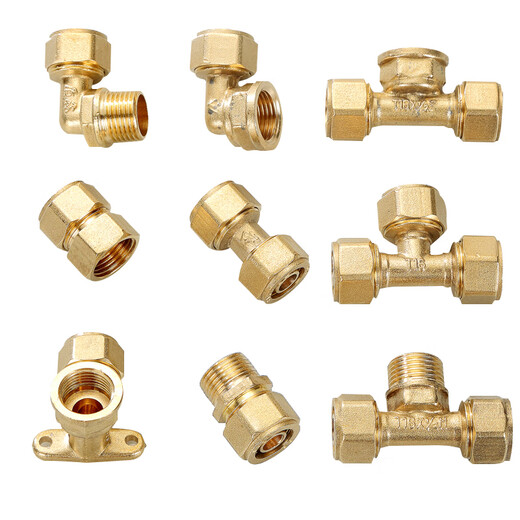 Accesorios de tubería de cobre xmsj 1216 tubería plástica de aluminio 4 puntos 6 puntos Accesorios de ajuste Válvula de agua solar Válvula Direct Codo TEE 12164 Puntos Codo de codo de igual diámetro