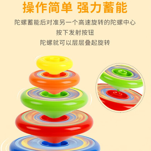 Children's Split Music Gyro Haidilao Gyro Colorful Gyro Toy New Fun Launcher Battle Dish Boy Rotating Small Gyro Decompression Toys Split Rohan Competition Children's Toys Split Music Gyro [5 Gyro + 1 Launcher]