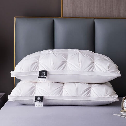 Boxingna Cotton Down Oreiller Five-Star Hotel 95% White Goose Velvet Core Pure Coton Étudiant Dormitory Mémoins Single Cervical Oreiller moyen Pilou