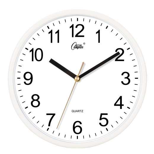Compas wall clock living room 2025 simple office calendar clock quartz clock wall clock 3221 black and white