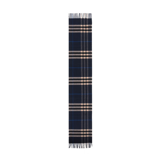 BURBERRY/Burberry unisex classic plaid cashmere rectangular scarf 8022346 indigo mid-tone camel
