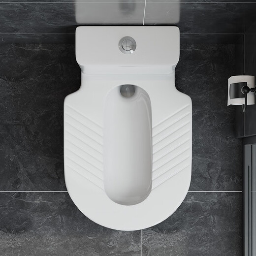 RONGJIE delivered to home toilet modified squat toilet ceramic squat water tank integrated squat toilet household toilet modification free platform digging table squat toilet 400mm hole spacing from the wall (without S bend)