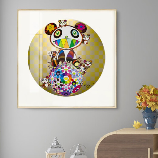 Silent Cuttlefish Murakami Takashi glue print Panda Panda, pandaCubs, limited edition of 300 gold round gold version signed by the artist