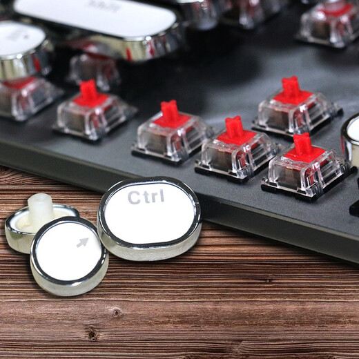 Logitech K845 Font-transparente PBT Rainbow Keycap/Lipstick Beauty/Punk/National Tendencia/Little Liu Duck KeyCap K845 Classic Punk KeyCap-White