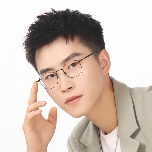 Seiko glasses frame men's and women's retro light titanium round face full frame mirror frame small face glasses myopia with glasses H03097 golden C01 single frame (with mirror case mirror cloth)