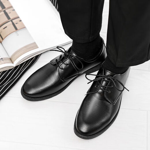 Zapatos de cuero foninou para hombres usuarios para hombres jóvenes trabajos de negocios casuales zapatos de trabajo de estilo británico