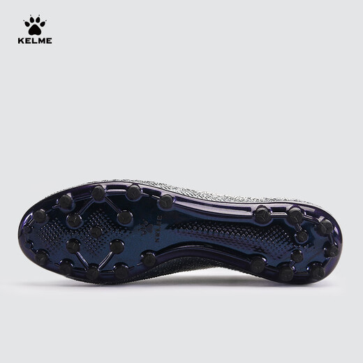 KELME MG football shoes men's breathable short-spike sneakers student competition round nail sneakers adult white and black 41