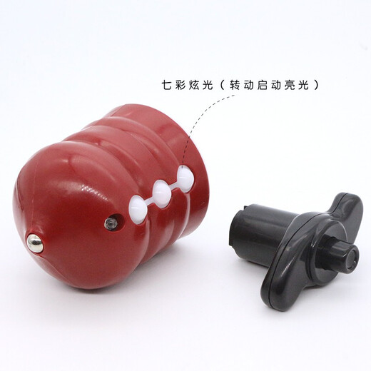 联迪升级男孩仿木陀螺玩具七彩发光音乐旋转陀螺儿童电动平衡玩具 LH203-仿木音乐发光陀螺