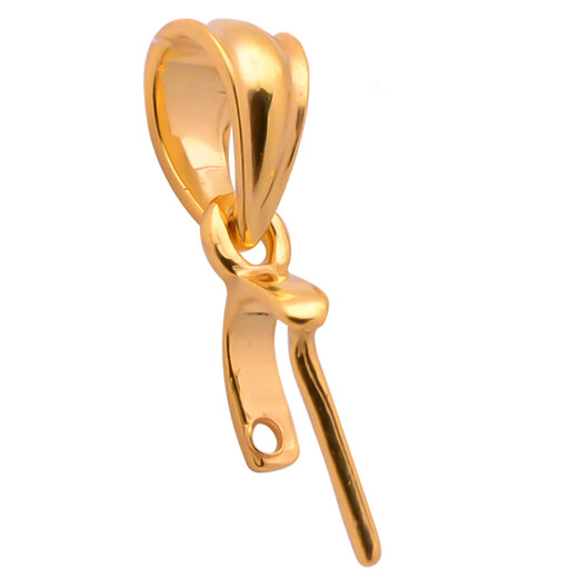 Yuyao 18k gold melon seed buckle thickened version with oblique hole pendant buckle Jade Buddha Guanyin platinum gold jade buckle accessories thickened version - D type - oblique hole - 18k gold