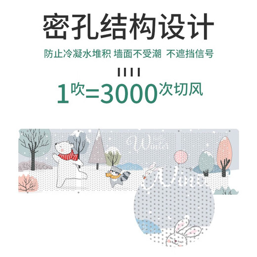 Baifei air conditioner windshield anti-direct blowing air-conditioning outlet baffle postpartum wall-mounted universal installation-free wind guide curtain cover Koala Hong with filter cotton air purification energy 90*27*0.03cm