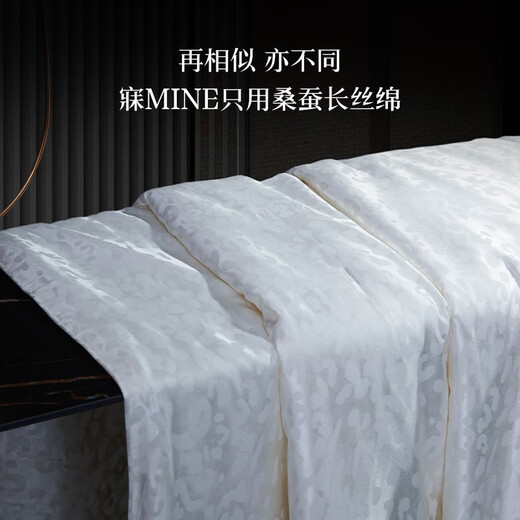 寐（MINE）舒享丝棉提花100%桑蚕丝被子加厚保暖被芯蚕丝冬被至爱 248*248cm (填充1350g)