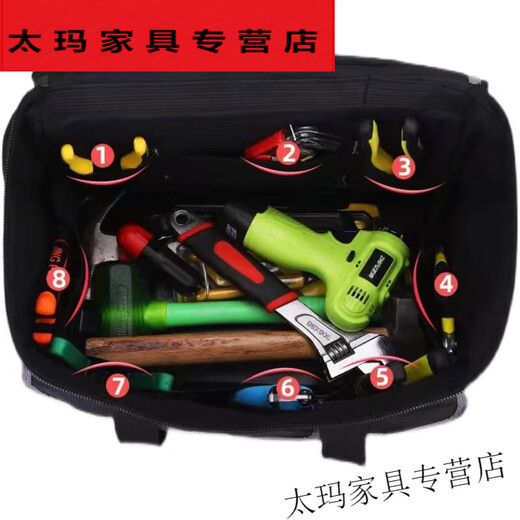 RSRDDY tool bag with wheels, strong and durable trolley bag, electrical hardware repair water, large capacity bag 03 pull 03 trolley bag six wheels 15 inches