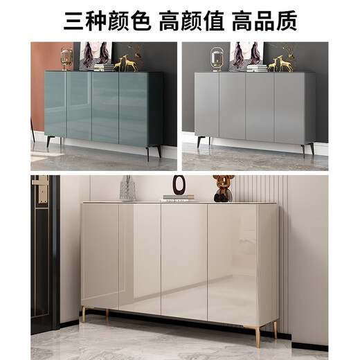 Cherry Craft Light Luxury Schuhschrank Haushaltstür Steinsplatte Aufbewahrungsschrank Eingang Foyer Eingangsschrank Wohnzimmer Trennschrank integriert D684 Grüne Länge 140 Breite 34 Höhe 100 Glas Arbeitsplatte