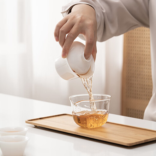 Su's Ceramic Travel Tea Set Chinese White Mutton Fat Jade Convenient Tea Set Quick Cup Set