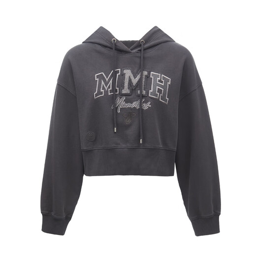 
ONLY autumn and winter NBA co-branded short shoulder-drop hooded long-sleeved sweatshirt for women 12349S035 E39 magnet gray M (165) 84A