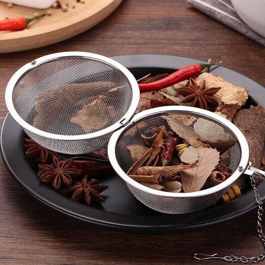 Sheng Gongman seasoning new ball bag stainless steel marinade seasoning ball soup stew aniseed spice box flavor 304 medium seasoning ball 7 cm