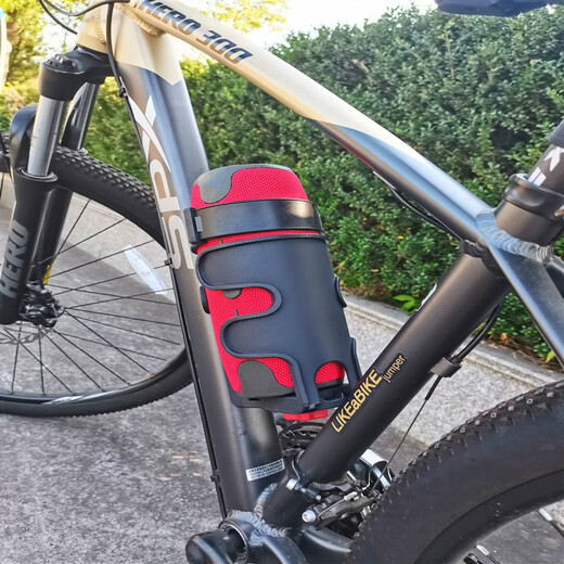 Suitable for bicycle Bluetooth speaker fixed bracket, cycling audio frame, water bottle rack, mountain water cup rack, water bottle rack, A49 single cup holder-Dark Night Black