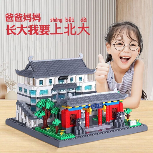 清华复旦北京大学名校建筑拼装积木兼容乐高模型儿童高难度玩具 【中山大学】3523PSC